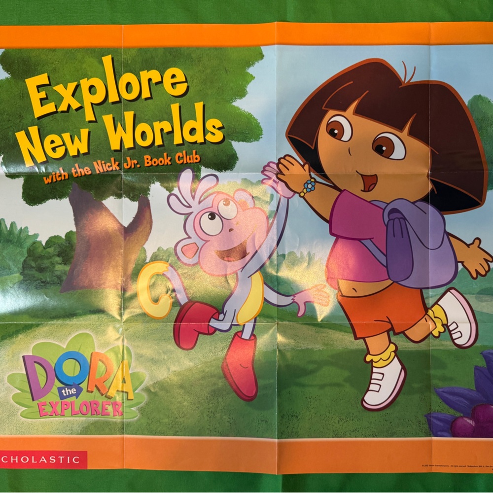 Rare collectable Dora the explorer scholastic poster 2002